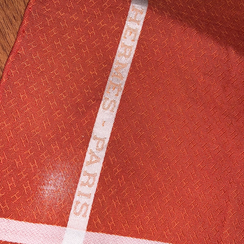 Authentic Hermès Cotton Scarf - Picture 2 of 10